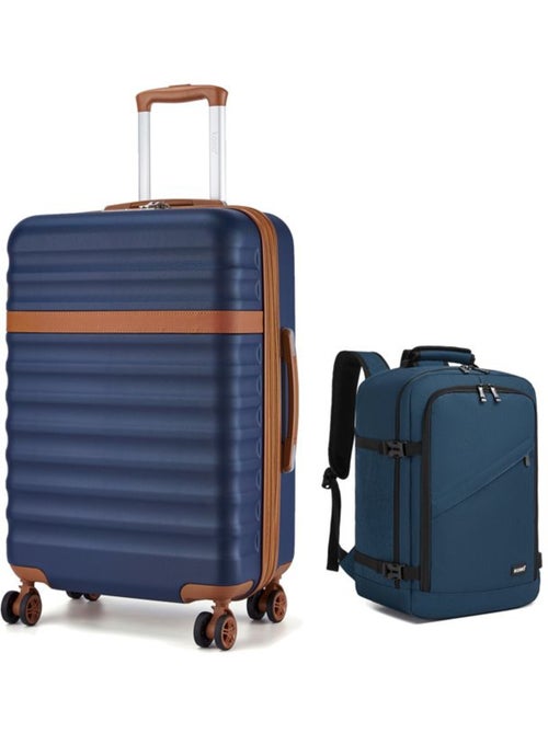 Set de 2 bagages - rigide, abs + polycarbonate, 4 roulettes - kono - Kiabi Set de 2 bagages - rigide, abs + polycarbonate, 4 roulettes - kono - Kiabi