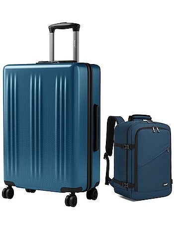 Set de 2 bagages - rigide, abs + polycarbonate, 4 roulettes - kono
