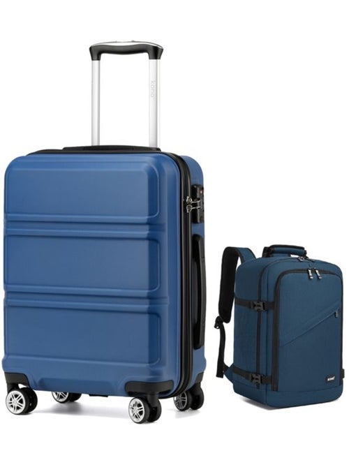 Set de 2 bagages - rigide, abs + polycarbonate, 4 roulettes - kono - Kiabi Set de 2 bagages - rigide, abs + polycarbonate, 4 roulettes - kono - Kiabi
