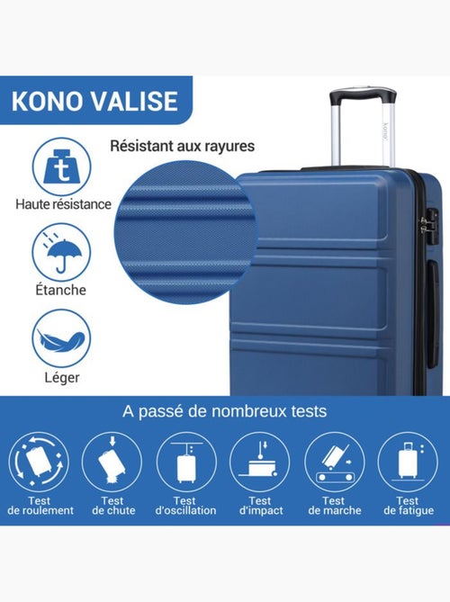 Set de 2 bagages - rigide, abs + polycarbonate, 4 roulettes - kono - Kiabi Set de 2 bagages - rigide, abs + polycarbonate, 4 roulettes - kono - Kiabi