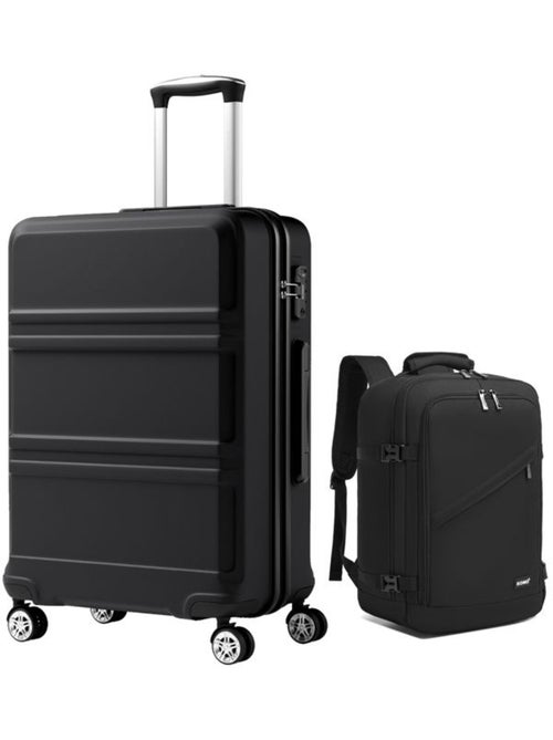 Set de 2 bagages - rigide, abs + polycarbonate, 4 roulettes - kono - Kiabi Set de 2 bagages - rigide, abs + polycarbonate, 4 roulettes - kono - Kiabi