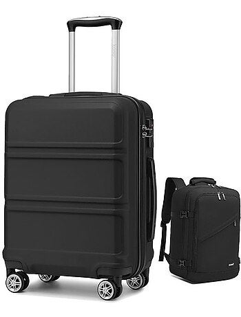 Set de 2 bagages - rigide, abs + polycarbonate, 4 roulettes - kono