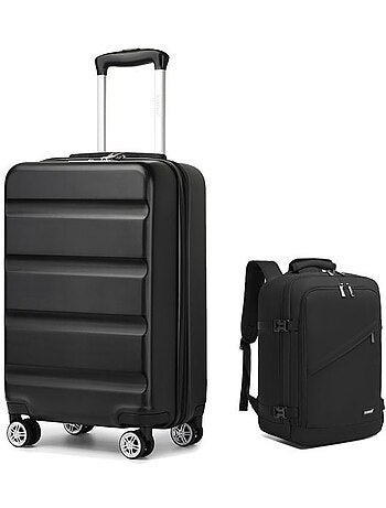 Set de 2 bagages - rigide, abs + polycarbonate, 4 roulettes - kono