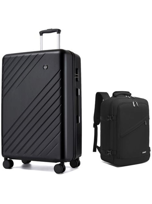 Set de 2 bagages - rigide, abs + polycarbonate, 4 roulettes - kono - Kiabi Set de 2 bagages - rigide, abs + polycarbonate, 4 roulettes - kono - Kiabi