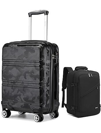 Set de 2 bagages - rigide, abs + polycarbonate, 4 roulettes - kono
