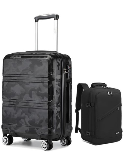 Set de 2 bagages - rigide, abs + polycarbonate, 4 roulettes - kono - Kiabi Set de 2 bagages - rigide, abs + polycarbonate, 4 roulettes - kono - Kiabi