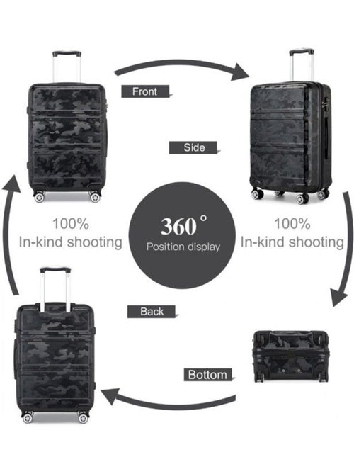 Set de 2 bagages - rigide, abs + polycarbonate, 4 roulettes - kono - Kiabi Set de 2 bagages - rigide, abs + polycarbonate, 4 roulettes - kono - Kiabi