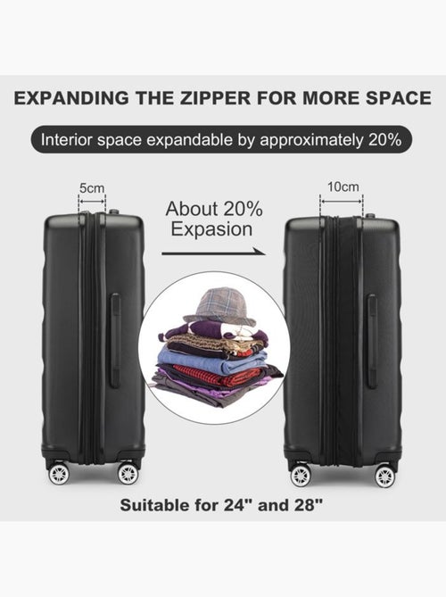 Set de 2 bagages - rigide, abs + polycarbonate, 4 roulettes - kono - Kiabi Set de 2 bagages - rigide, abs + polycarbonate, 4 roulettes - kono - Kiabi
