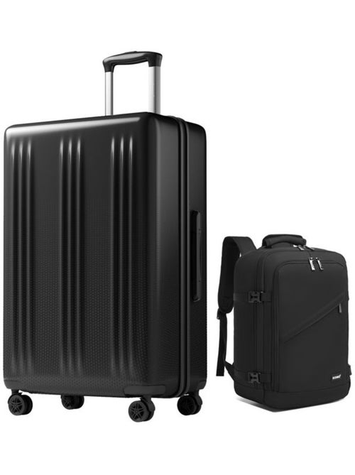 Set de 2 bagages - rigide, abs + polycarbonate, 4 roulettes - kono - Kiabi Set de 2 bagages - rigide, abs + polycarbonate, 4 roulettes - kono - Kiabi