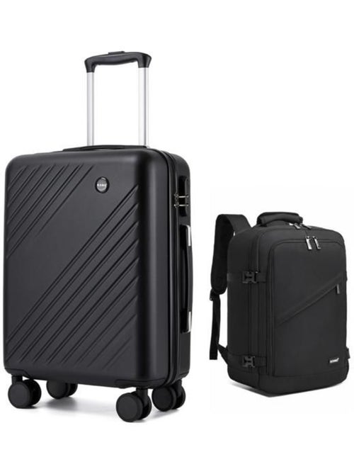 Set de 2 bagages - rigide, abs + polycarbonate, légère - kono - Kiabi Set de 2 bagages - rigide, abs + polycarbonate, légère - kono - Kiabi