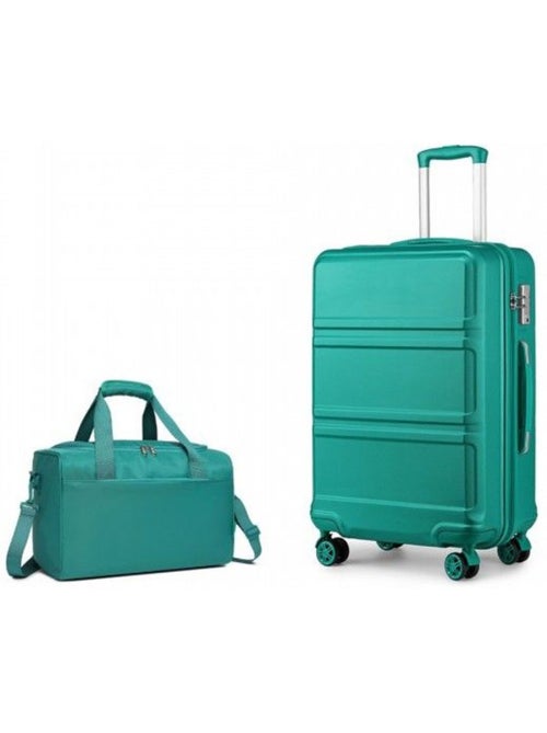 Set de 2 bagages - rigide, abs + polycarbonate, légère, 4 roulettes - kono - Kiabi Set de 2 bagages - rigide, abs + polycarbonate, légère, 4 roulettes - kono - Kiabi