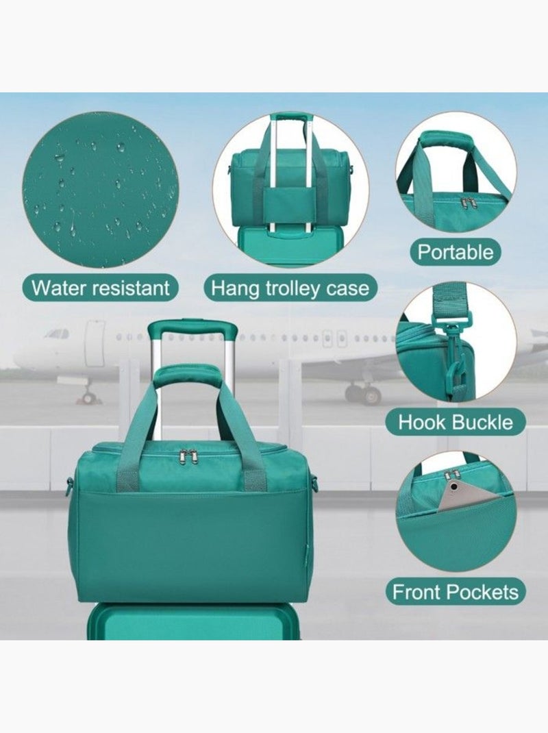 Set de 2 bagages - rigide, abs + polycarbonate, légère, 4 roulettes - kono Bleu - Kiabi