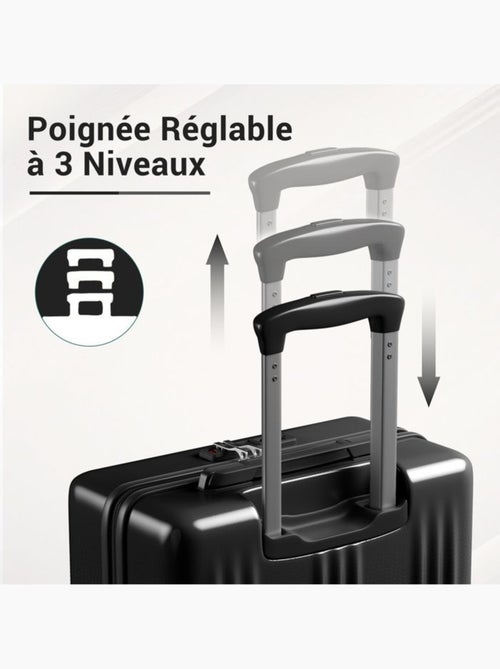 Set de 2 bagages - rigide, abs + polycarbonate, légère, 4 roulettes - kono - Kiabi Set de 2 bagages - rigide, abs + polycarbonate, légère, 4 roulettes - kono - Kiabi