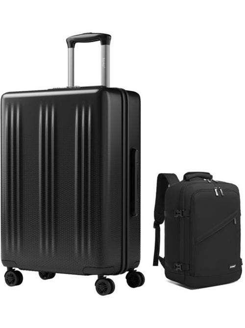 Set de 2 bagages - rigide, abs + polycarbonate, légère, 4 roulettes - kono - Kiabi Set de 2 bagages - rigide, abs + polycarbonate, légère, 4 roulettes - kono - Kiabi