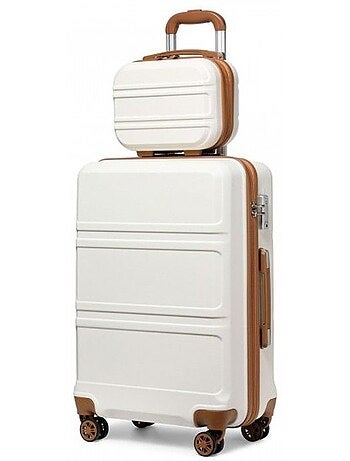 Set de 2 bagages - rigide, légère, 4 roulettes, serrure tsa - kono