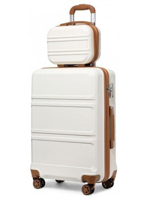 Set de 2 bagages - rigide, légère, 4 roulettes, serrure tsa - kono - Kiabi Set de 2 bagages - rigide, légère, 4 roulettes, serrure tsa - kono - Kiabi