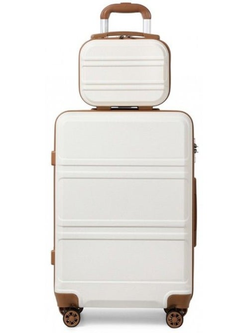 Set de 2 bagages - rigide, légère, 4 roulettes, serrure tsa - kono - Kiabi Set de 2 bagages - rigide, légère, 4 roulettes, serrure tsa - kono - Kiabi