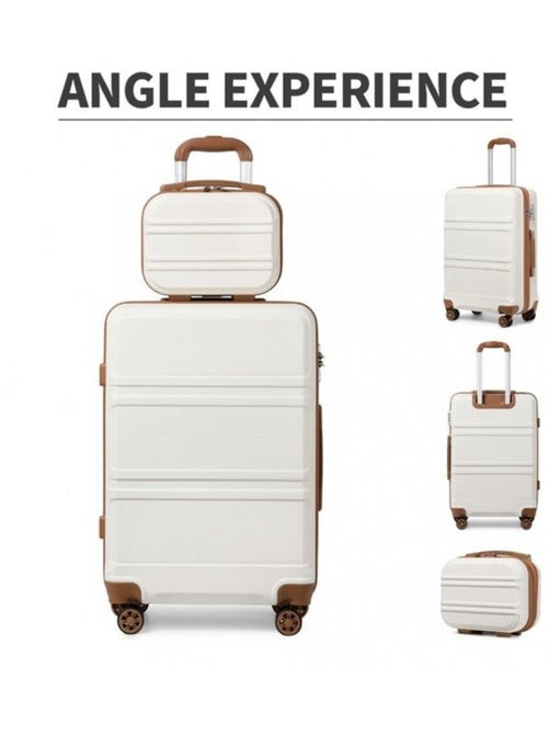Set de 2 bagages - rigide, légère, 4 roulettes, serrure tsa - kono - Kiabi Set de 2 bagages - rigide, légère, 4 roulettes, serrure tsa - kono - Kiabi