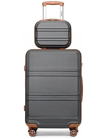 Set de 2 bagages - rigide, légère, 4 roulettes, serrure tsa - kono