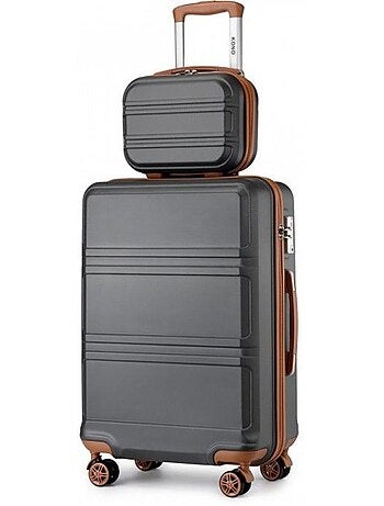 Set de 2 bagages - rigide, légère, 4 roulettes, serrure tsa - kono