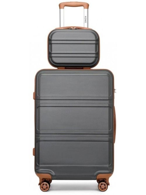 Set de 2 bagages - rigide, légère, 4 roulettes, serrure tsa - kono - Kiabi Set de 2 bagages - rigide, légère, 4 roulettes, serrure tsa - kono - Kiabi