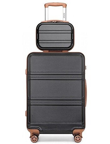 Set de 2 bagages - rigide, légère, 4 roulettes, serrure tsa - kono