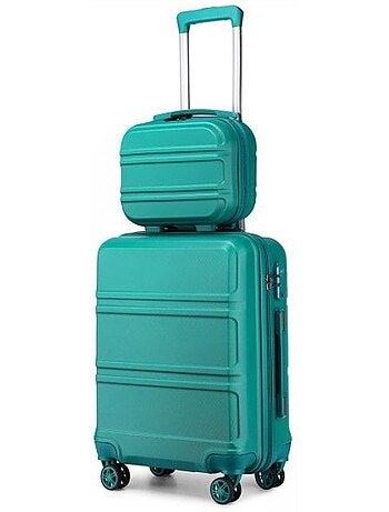 Set de 2 bagages - rigide, légère, 4 roulettes, serrure tsa - kono