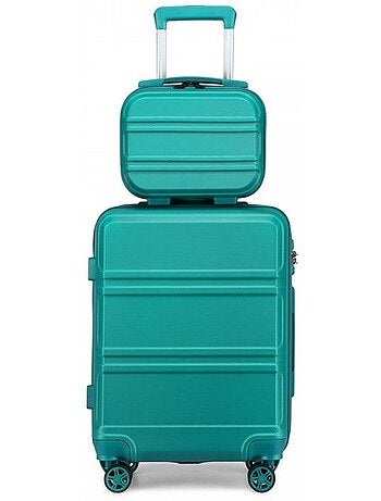 Set de 2 bagages - rigide, légère, 4 roulettes, serrure tsa - kono