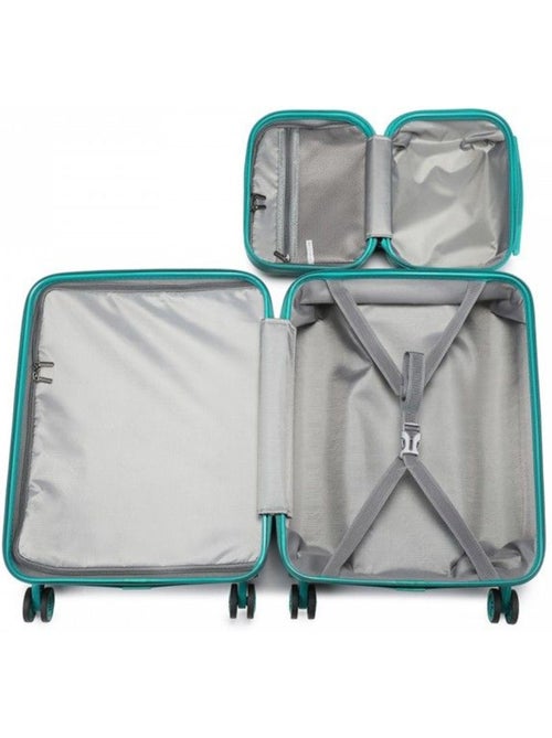 Set de 2 bagages - rigide, légère, 4 roulettes, serrure tsa - kono - Kiabi Set de 2 bagages - rigide, légère, 4 roulettes, serrure tsa - kono - Kiabi