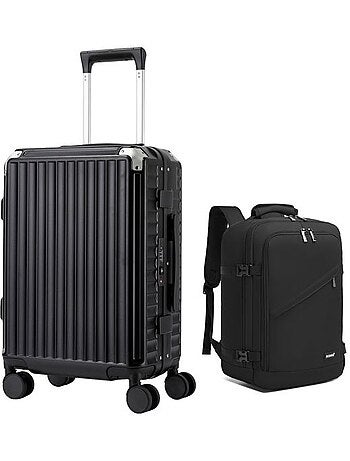 Set de 2 bagages - rigide, polycarbonate, 4 roulettes - kono