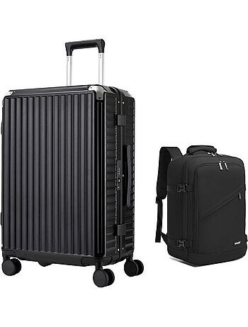Set de 2 bagages - rigide, polycarbonate, 4 roulettes - kono