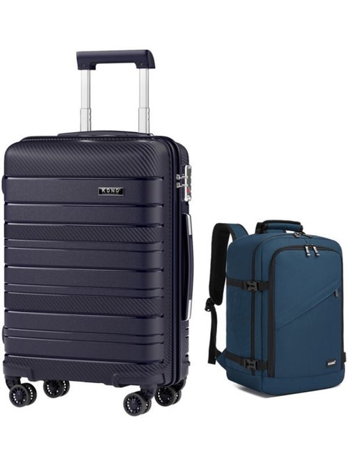 Set de 2 bagages - rigide, polypropylène, 4 roulettes, serrure tsa - kono - Kiabi Set de 2 bagages - rigide, polypropylène, 4 roulettes, serrure tsa - kono - Kiabi