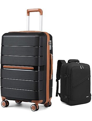 Set de 2 bagages - rigide, polypropylène, légère - british traveller