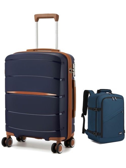 Set de 2 bagages - rigide, polypropylène, légère, 4 roulettes - kono - Kiabi Set de 2 bagages - rigide, polypropylène, légère, 4 roulettes - kono - Kiabi
