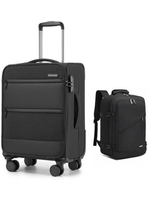 Set de 2 bagages - souple, 4 roulettes, serrure tsa - british traveller - Kiabi Set de 2 bagages - souple, 4 roulettes, serrure tsa - british traveller - Kiabi