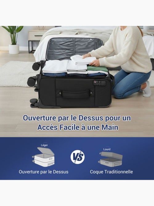 Set de 2 bagages - souple, 4 roulettes, serrure tsa - british traveller - Kiabi Set de 2 bagages - souple, 4 roulettes, serrure tsa - british traveller - Kiabi