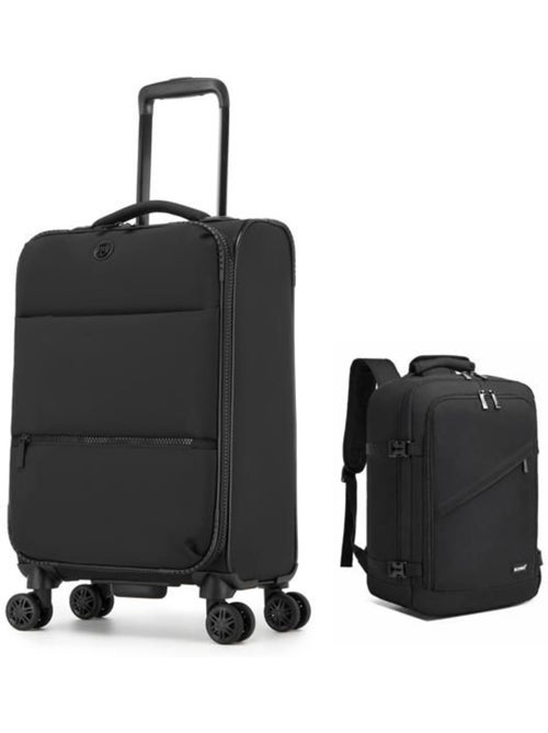 Set de 2 bagages - souple, légère, 4 roulettes - kono - Kiabi Set de 2 bagages - souple, légère, 4 roulettes - kono - Kiabi