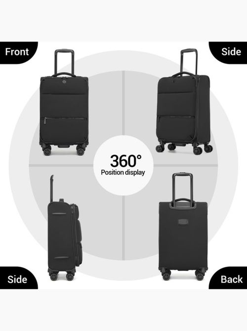 Set de 2 bagages - souple, légère, 4 roulettes - kono - Kiabi Set de 2 bagages - souple, légère, 4 roulettes - kono - Kiabi