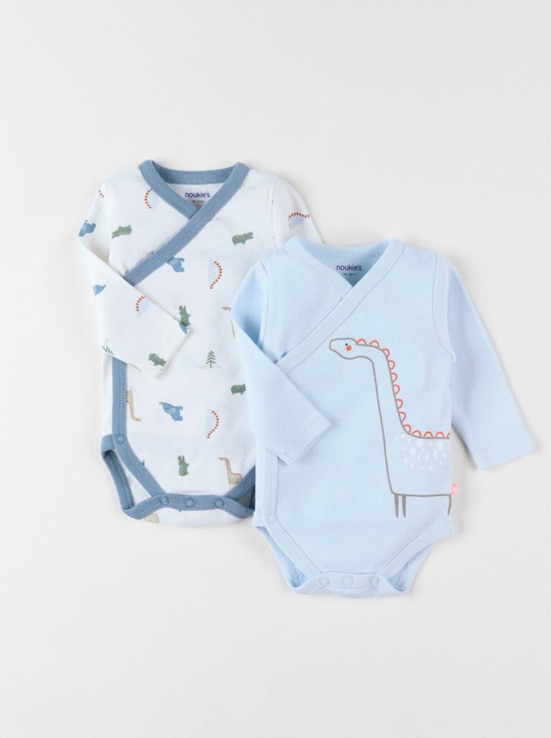 Set de 2 bodies en coton, clair/écru Noukie's Blanc - Kiabi