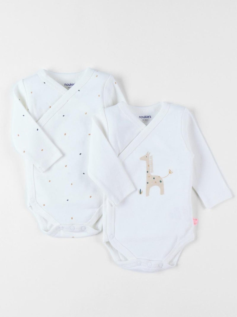 Set de 2 bodies en coton, Noukie's Blanc - Kiabi