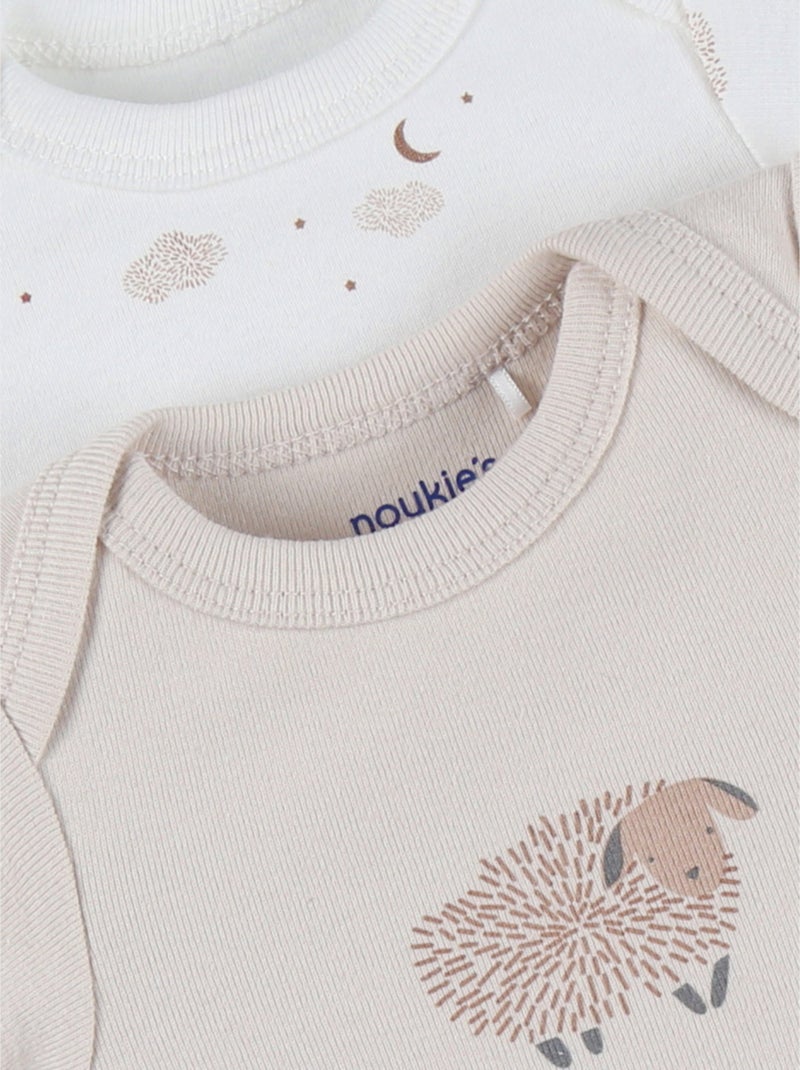 Set de 2 Bodys, Coton Noukie's Beige - Kiabi