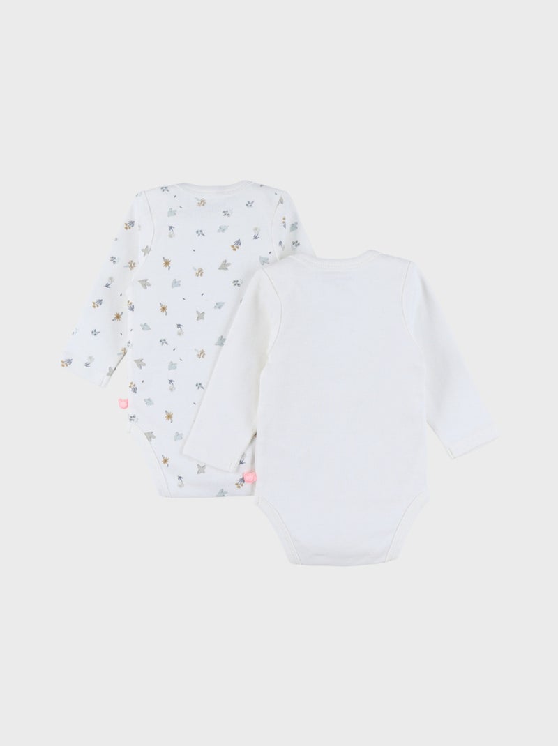 Set de 2 Bodys, Coton Noukie's Blanc - Kiabi