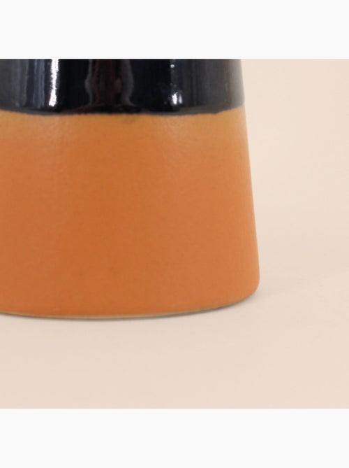 Set de 2 bougeoirs coniques noir, terracotta - Kiabi