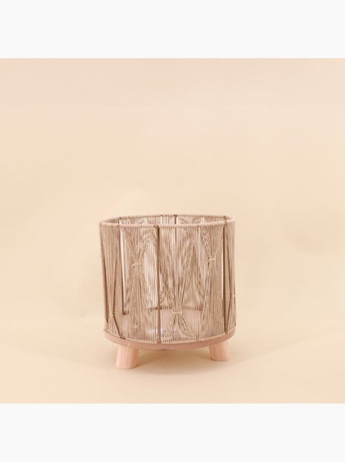Set de 2 cache-pots en corde beige - Kiabi
