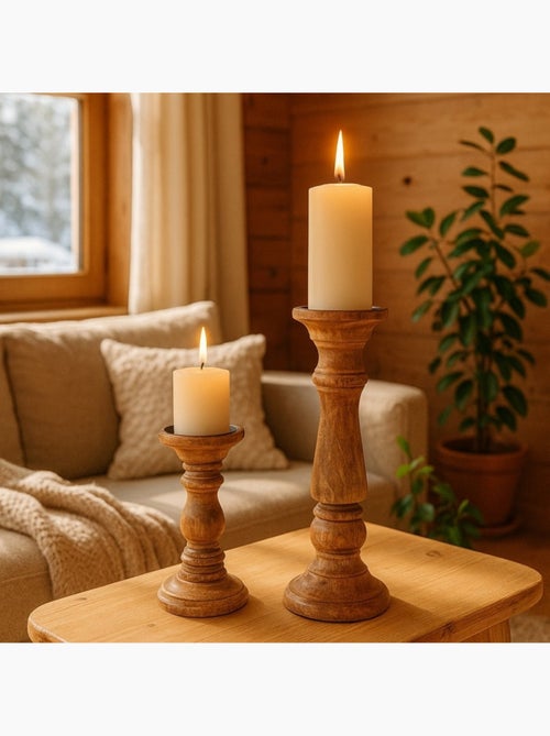 Set de 2 chandeliers en manguier - Kiabi