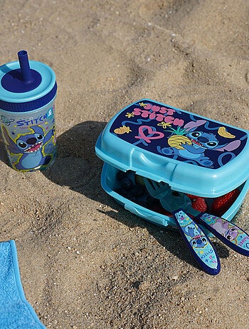 Set de 2 couverts fourchette + cuillère inox Lilo & Stitch
