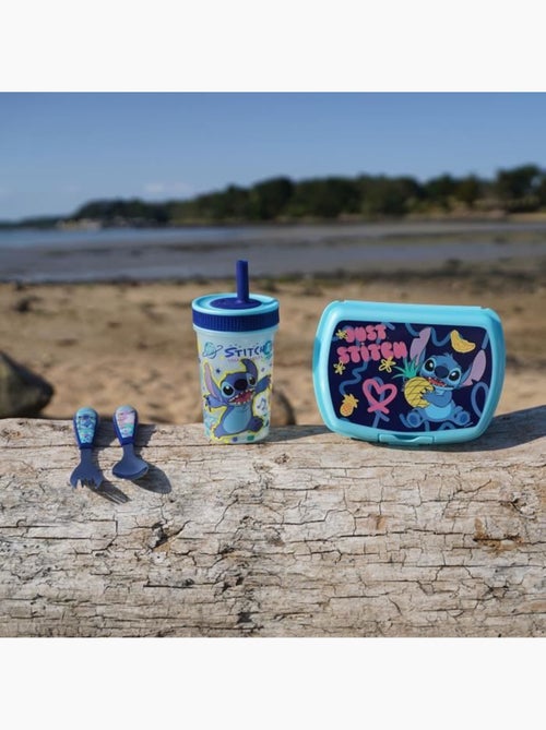 Set de 2 couverts fourchette + cuillère inox lilo & stitch - Kiabi