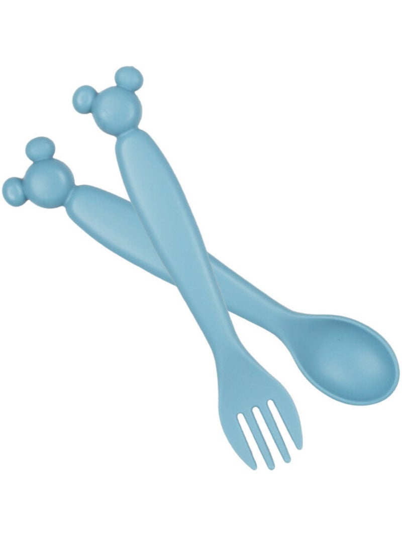 SET DE 2 COUVERTS SILHOUETTE MICKEY COLLECTOR Bleu - Kiabi