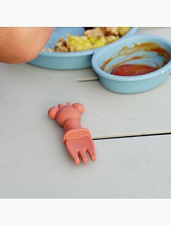 Set de 2 couverts silicone - 2 pcs silicone cutlery set minnie