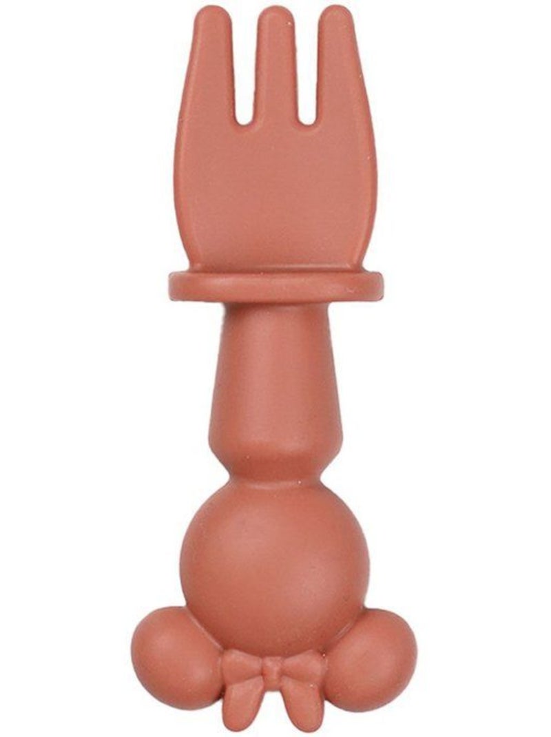 Set de 2 couverts silicone - 2 pcs silicone cutlery set minnie Rose - Kiabi